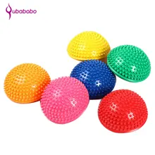 [QUBABOBO] Йога половинный мяч массажное оборудование Фитнес Спортивная ножная подошва точечный массажный баланс мяч йога пилатес нескользящий мяч
