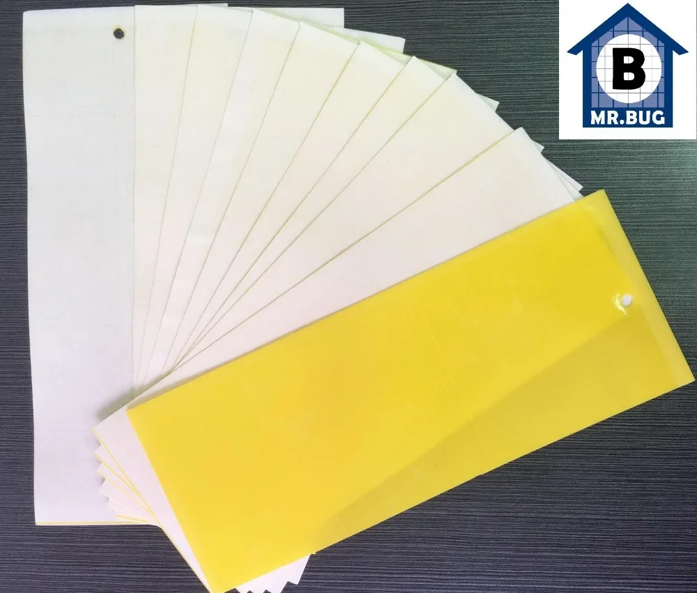 10Pcs Fly Trap Sticky Board for Moths Mosquitoes Flying Insect Flies Termites Bugs Control Out Door Use Waterproof Non-toxic  
