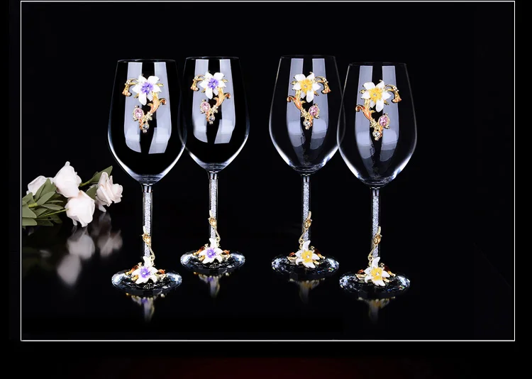 Эмаль Красное Вино чашка набор Европейский высокого класса Кубок чашки графин бокал вина хрустальные бокалы под шампанское на свадьбу вечерние принадлежности