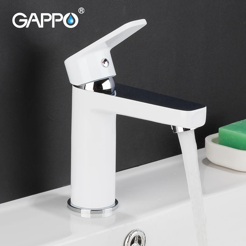 Billig Gappo weiß küche armaturen Weiß Bad Becken Wasserhahn Leuchte Messing Moderne Waschbecken Tap Wc Wasser Becken Waschbecken Wasserhahn Bad Waschbecken