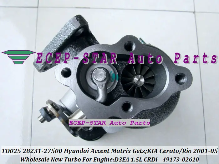 TD025 28231 27500 49173 02620 Turbo для HYUNDAI акцент Гетц Matrix KIA Cerato Rio 01 D3EA 02610 л CRDI|turbo turbocharger|turbocharger