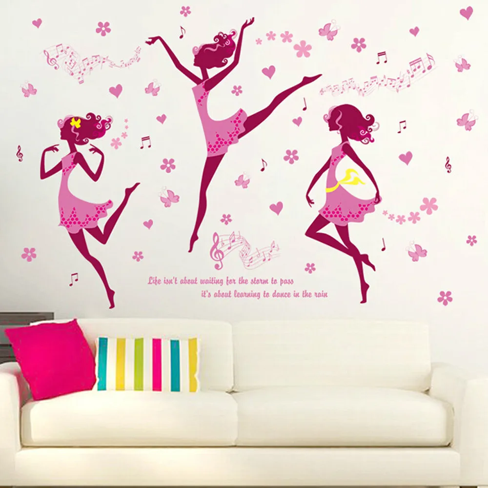 Nueva flor de hadas DIY poco Ángel Hada pegatinas dormitorio Sala decoración cuadros pegatinas paredes decoracion A70