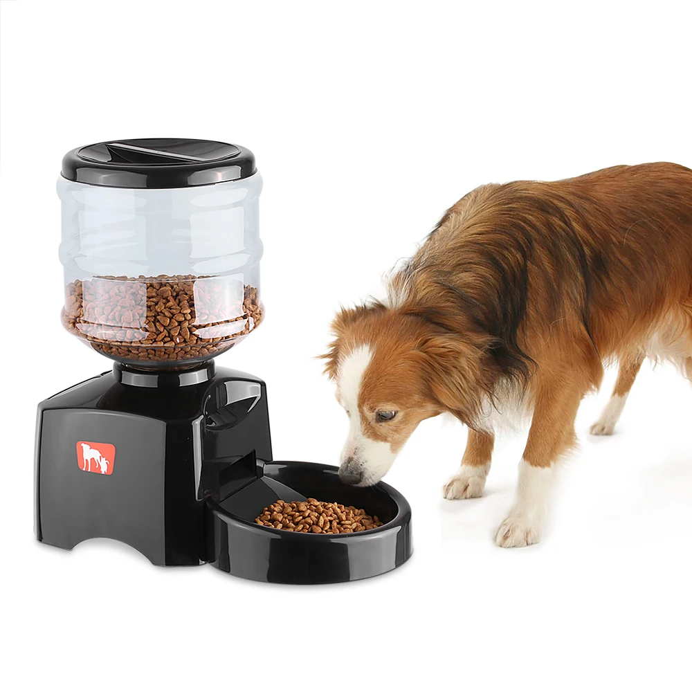 

5.5L LCD Display Automatic Pet Feeder for Cat Dog Electric Dry Food Dispenser Dish Bowl 1-3 Meal/Day with Timer Voice Recording