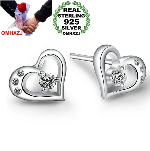 Женские серьги гвоздики из серебра 925 пробы с фианитом|stud earrings|earrings fashionearrings wholesale
