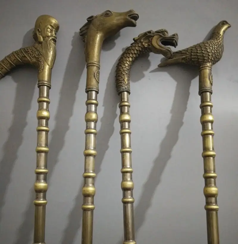 

90CM Creative pure copper crutches Old Man Help Sticks