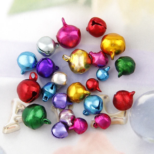 Wholesale Retail 6mm 200pcs/lot Mix Colors Loose Beads Small Jingle Bells  For Christmas Decoration Gift Diy Craft Accessories - Christmas Bells -  AliExpress