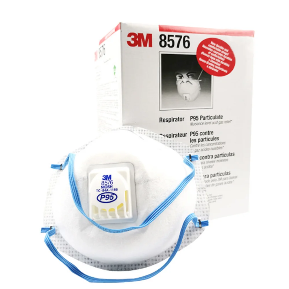

10Pcs 3M 8576 Particulate Respirator P95 with Nuisance Level Acid Gas Relief Industrial Protection Mask with Exhalation Valve