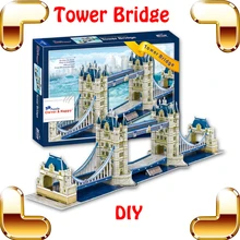 Подарок на год Лондон Тауэрский мост 3D Puzzle Британский модель здания взрослые игрушки-головоломки puz мозга игры Бумага украшения DIY Игрушечные лошадки