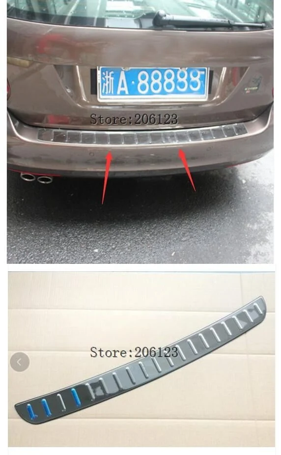 

For Volkswagen VW Golf 7 Mk7 2013 - 2018 Car Rear Deck Bumper Protector Step Panel Boot Cover Sill Plate Trunk Stainless Steel