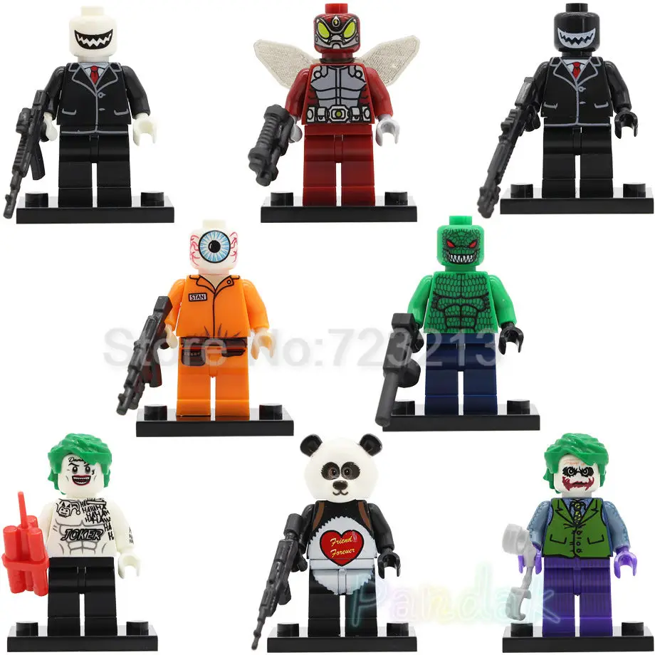 

DC Super Hero Figure Single Sale KL9008 Joker and His Subordinate Killer Croc Beetle Building Blocks Set Model Bricks Toys