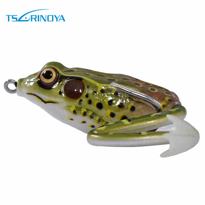 

Tsurinoya Soft Frog Floating Baits with 3D Eyes 55mm 16g Bib Size Frog Top Water Frog Lures Artificial Lure LY08