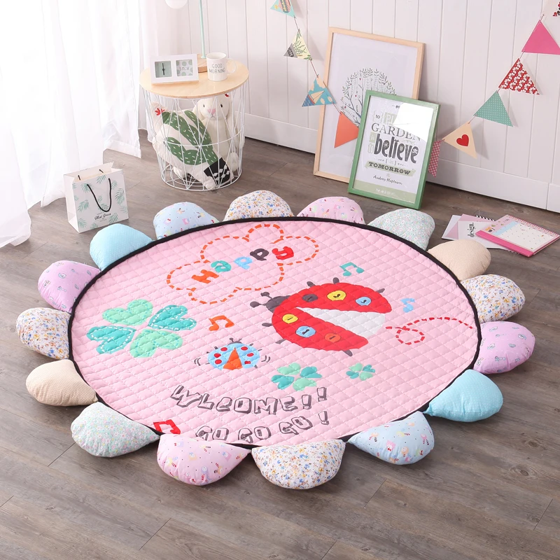 Экологичные круглый солнечный цветок Playmat Детские активность коврик для детей