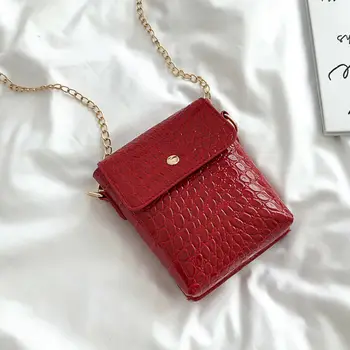 

Crocodile Print Bag Women's PU Leather Small Handbag Satchel Solid Messenger Cross Body Shoulder Bag Purse