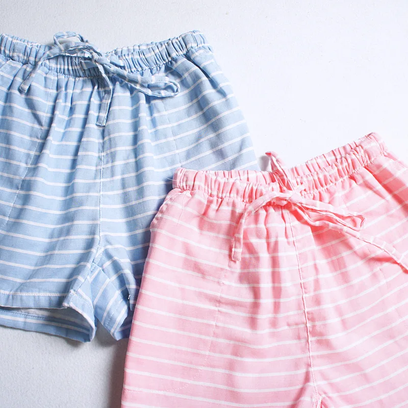 Пижама Короткие штаны пижамные штаны из хлопка летние четырех стилей на шнурке с принтом Для женщин спальные брюки шорты для сна Q282