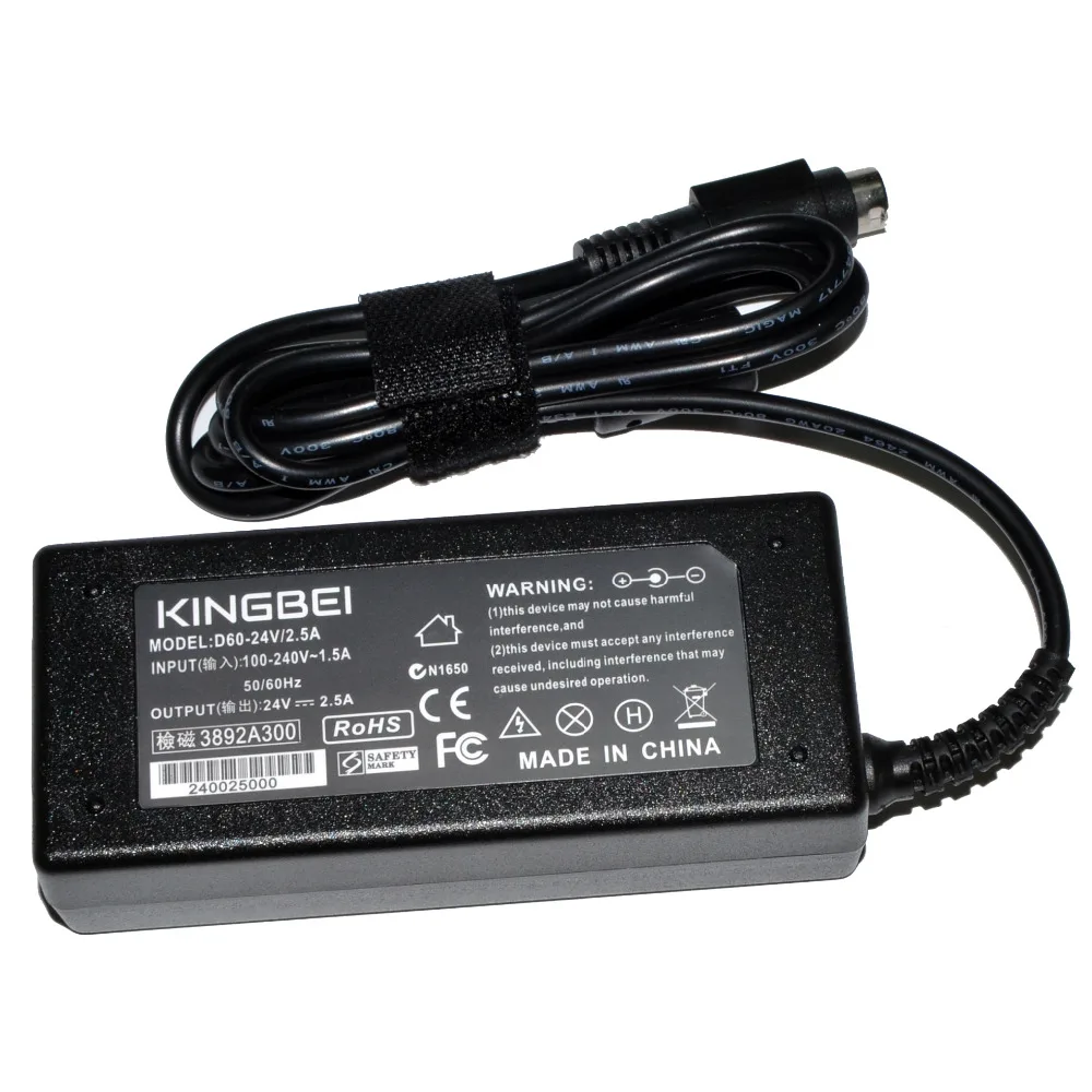 HOT Sale 24V 2.5A 3PIN Printer AC Adapter Charger Power Supply Cord For