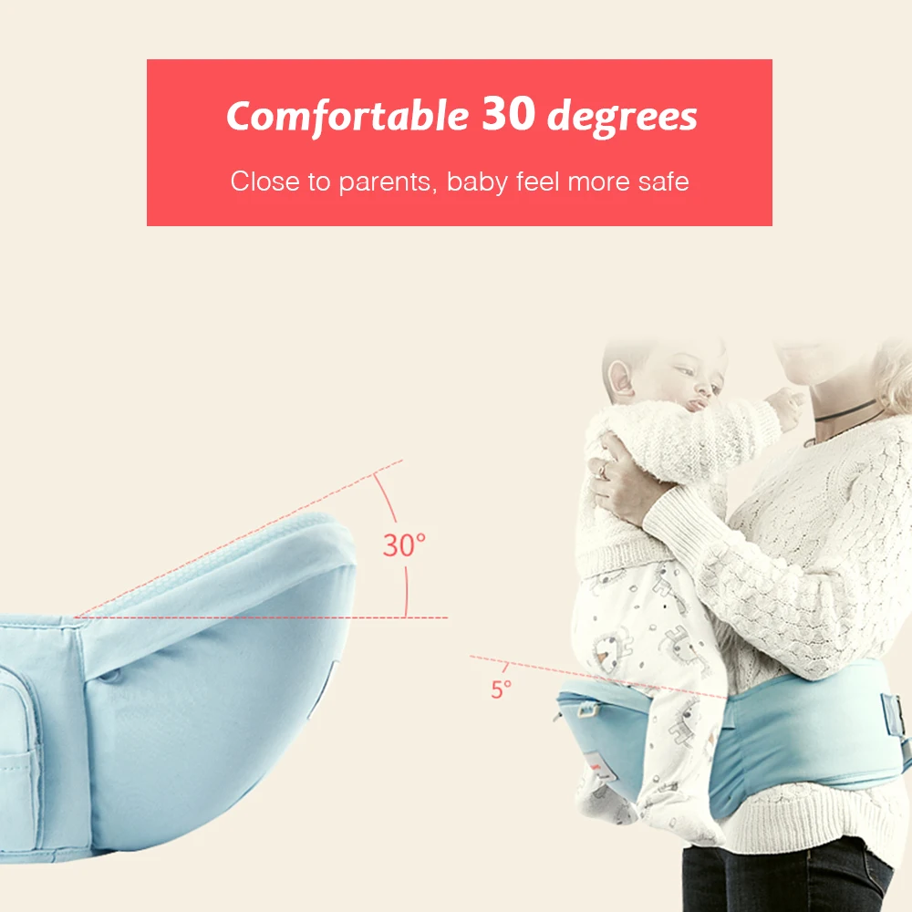 Kidsapro многопозиционный эргономичный рюкзак Кенгуру hipseat для младенцев Перевозчик Хипсит(пояс для ношения ребенка) Силиконовые Нескользящие подушки несущей с защищающая от ветра шапка нагрудник