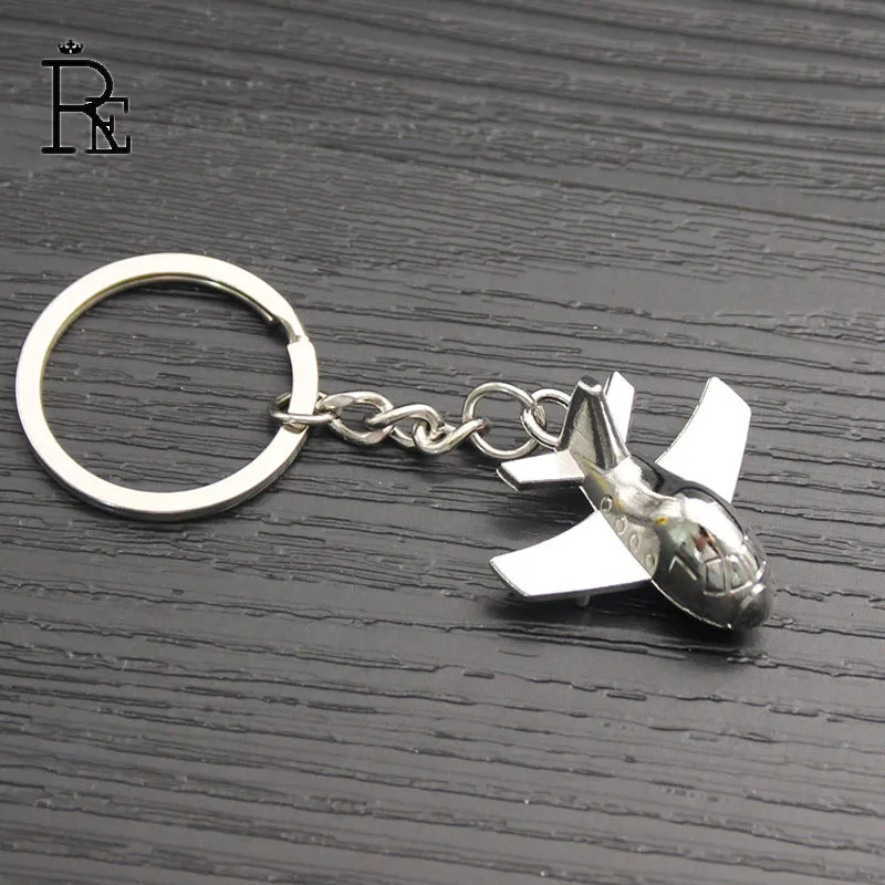 

RE 100pcs/Lot Wholesale Plane Key Chain Dropshipping Fighter Airplane Aircraft Keychain Keyring Key Holder Free Shipping