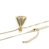 SUNSLL-collier pendentif fait à la main pour femmes, en cuivre doré, zircone cubique, bijou à la mode, cadeau de fête ► Photo 3/6