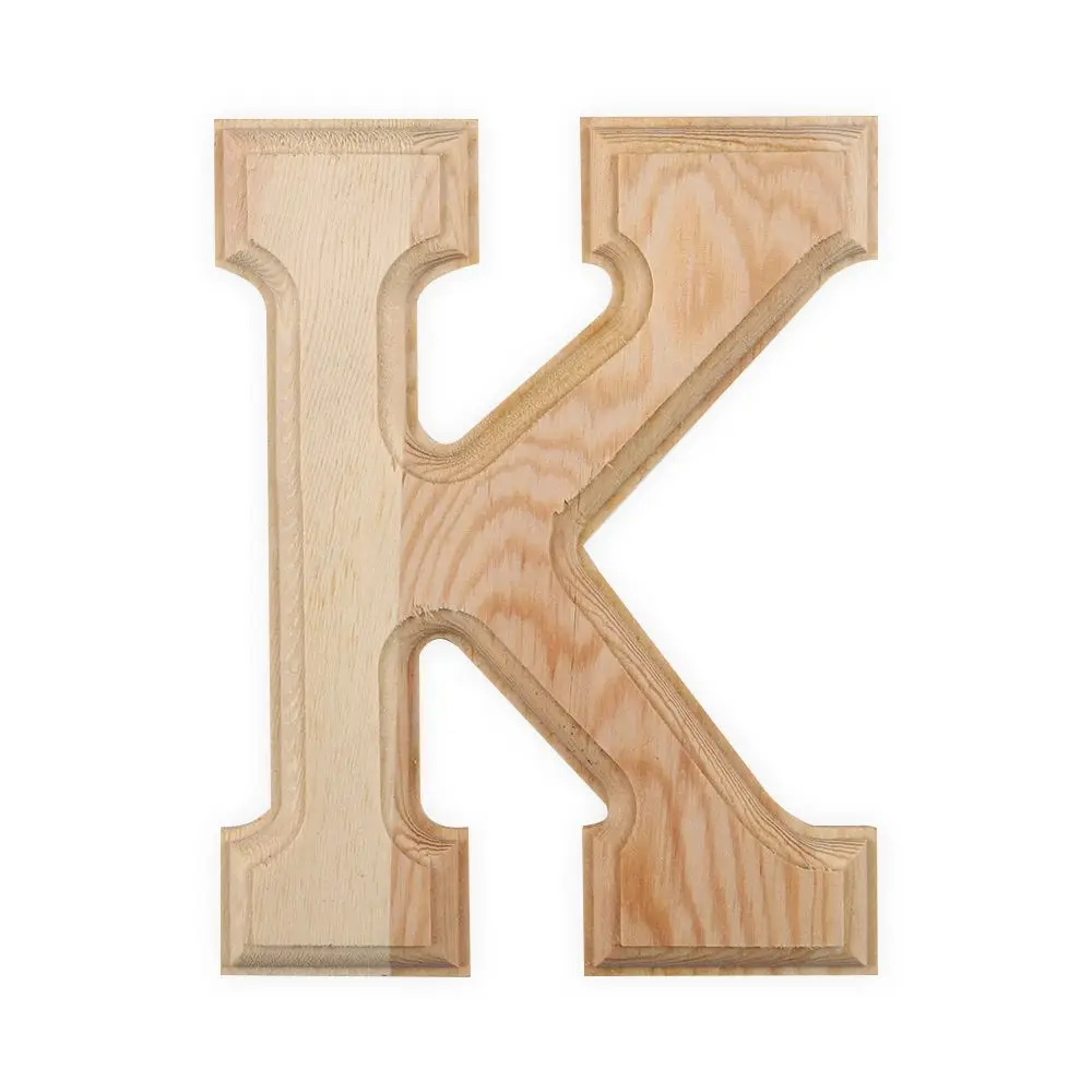 Wholesale 15cm High Wood Wooden Letters A To Z Alphabet Birthday Gift Bridal Wedding Party Home Decorations Freestaning Letter - Цвет: K