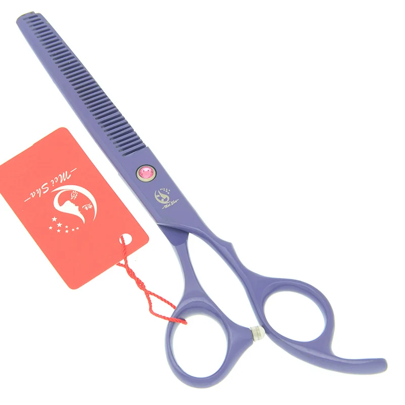 Meisha 7 дюймов фиолетовые Профессиональные Парикмахерские ножницы набор парикмахерские прореживающие ножницы парикмахерские инструменты для ухода за волосами HA0466