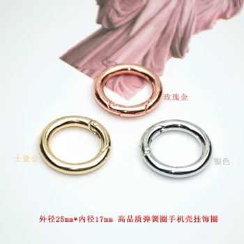 

10PCS 25*25mm Phone case metal circle key chain DIY Jewelry Accessories