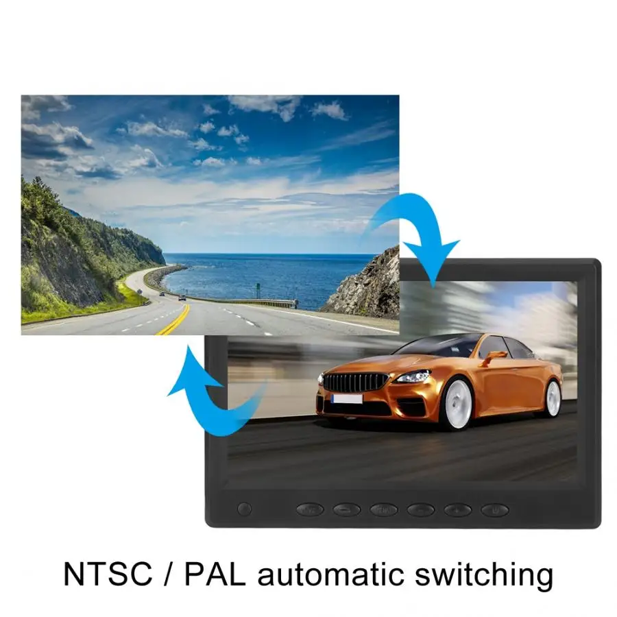 

7 Inch HD AV LCD Color Car Vehicle 1024 * 600 NTSC PAL Reversing Monitor Car Rear View Parking Auto Monitor