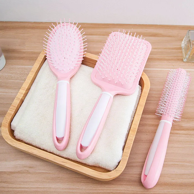 

1PCS Pink Massage Comb Plastic Anti-static Hair Vent Brush Care Air Cushion Massage Comb Scalp Massage Brush escova de cabelo
