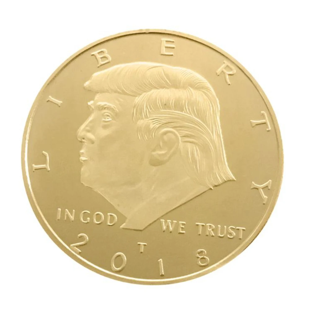 

Hot Sale US President Donald Trump Inaugural Golden EAGLE Commemorative Novelty Coin Fancy Normal Gold Plated Coin