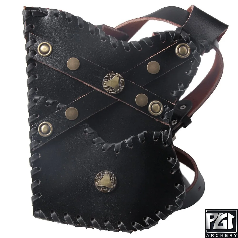

PG1ARCHERY Hip Quiver for Arrows with Belt, Archery Leather Traditional Quiver Holder Carry Bag HorseBow Arrow Quiver