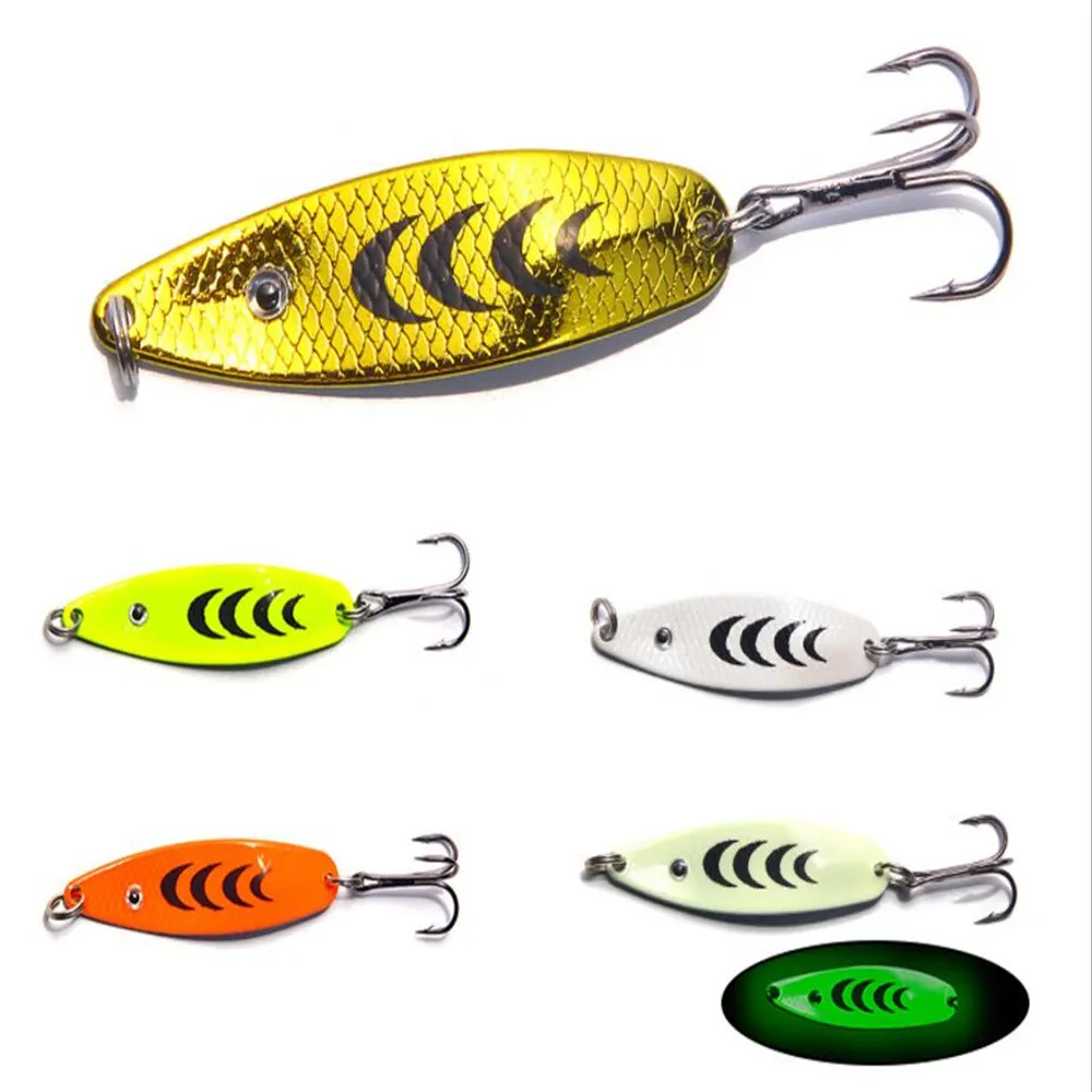 

1 PCS 5cm 6.5g Peche Spinner Trout Spoon Fishing Lures Shads Wobblers Jig Lures VIB Hard Baits Sequins for Carp Fishing Tackle
