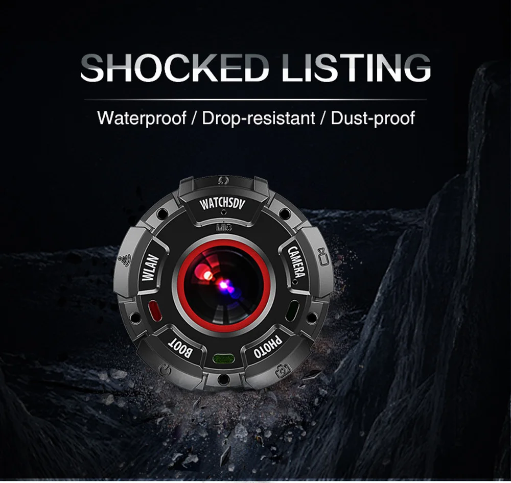 Volemer G600 Watch Camera Waterproof Drop resistant Swim Diving Sports DV WiFi App 1080P DVR Video Recorder Bracelet Camcorder (5)
