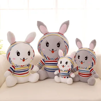 

70cm New dress striped rabbit plush toys cotton rabbit doll creative birthday gift