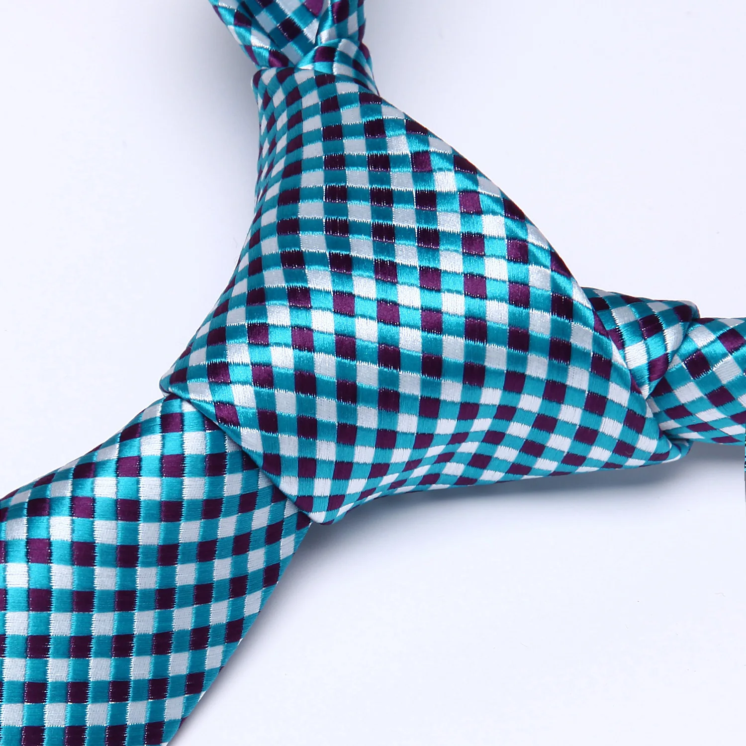 TC608Q8S Aqua White Check 3.4