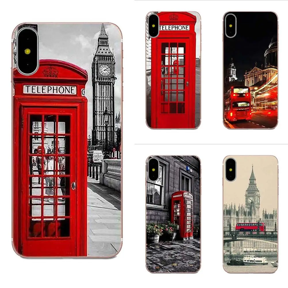 Мягкий ТПУ узор Розовый для Samsung Galaxy Note 5 8 9 S3 S4 S5 S6 S7 S8 S9 S10 mini Edge Plus Lite London Bus
