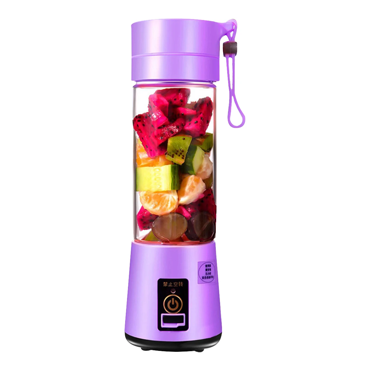 Purple 381 мл USB подзаряжаемый блендер бутылка чашка, сок блендер для цитрусовых лимонные овощи фруктовый молочный коктейль смузи соковыжималки Reamers Bott - Цвет: Purple