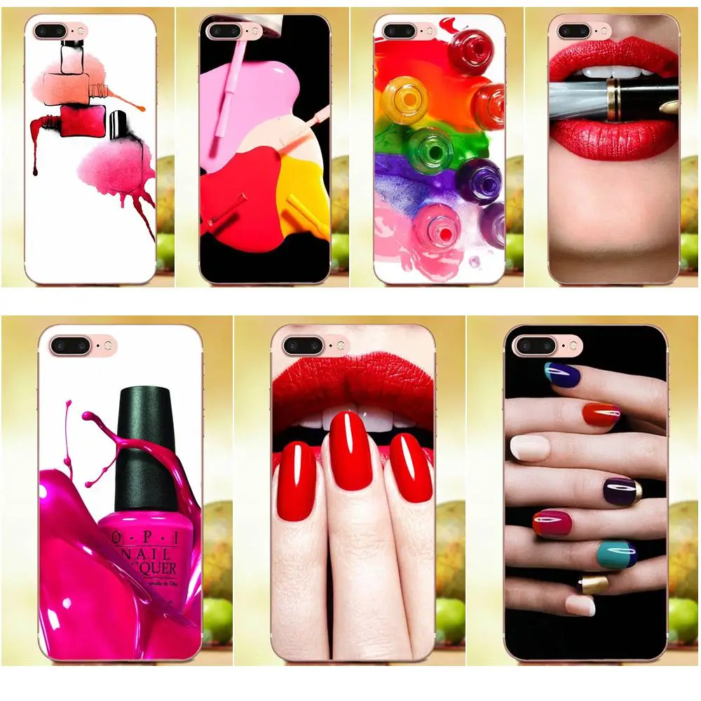 

Hot Nail Polish Rose Soft Protective Skin For Huawei Honor 4C 5A 5X 6A 6C 6X 7X 9 V8 V10 Mate 7 8 10 P9 P20 Pro Lite Play