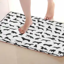 Коврик для ванной комнаты в стиле собаки, Забавный Противоскользящий коврик для ванной, аксессуары для душевой занавески, соответствующие вашей душевой занавеске