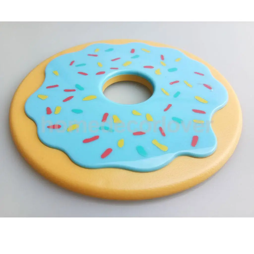 MagiDeal 4pcs Silicone Vintage CD Coasters Record Cup Mat Drink Holder Table Placemat Donut Valentine's Day Gifts Nice Valentine