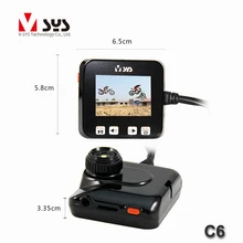 wholesale motorcycle parts C6 hd dual lens camera motorcycle DVR with R1S lens and GPS tracker
