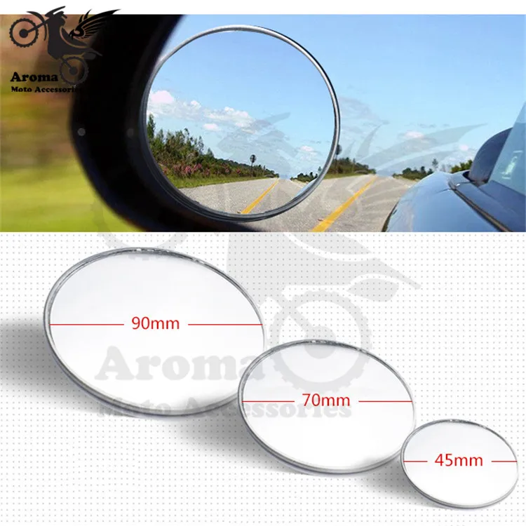 

3 size moto rear view mirrors unviersal motorbike accessorie wide field convex mirror additional car mirrors motorcycle rearview