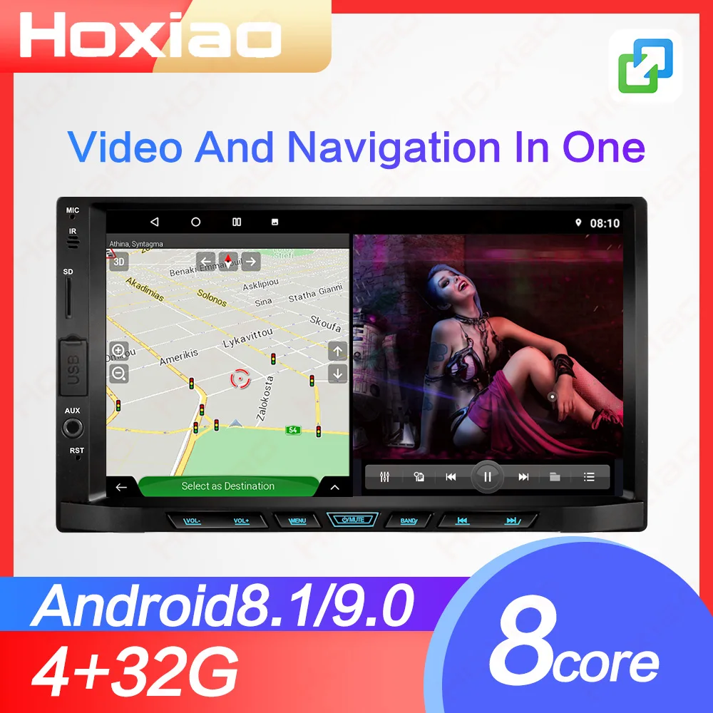 Android 8 1/9 0 2 din Автомобильный Радио мультимедийный плеер gps DAB RDS Wi Fi без DVD навигации