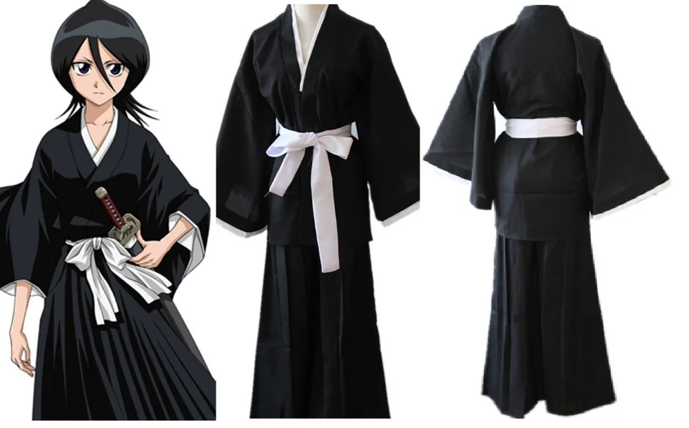 B-01 Bleach Shinigami Ichigo Rukia Renji Kendo Kimono Cosplay Kostüm costume 