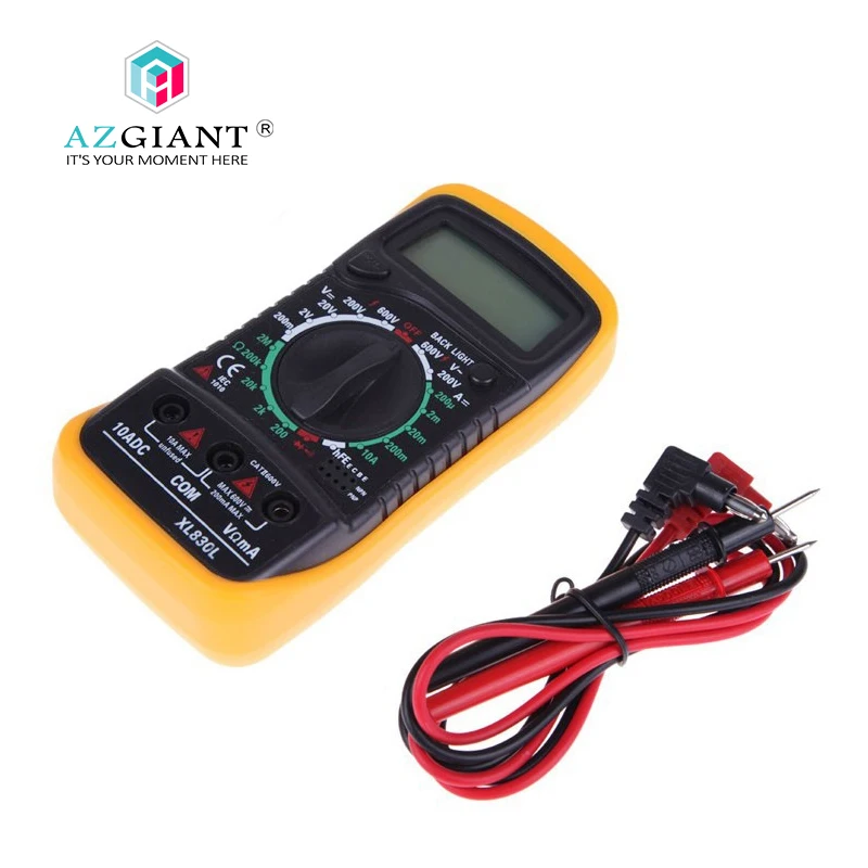 

AZGIANT XL830L Digital Multimeter Portable multi meter AC/DC voltage meter DC Ammeter resistance tester