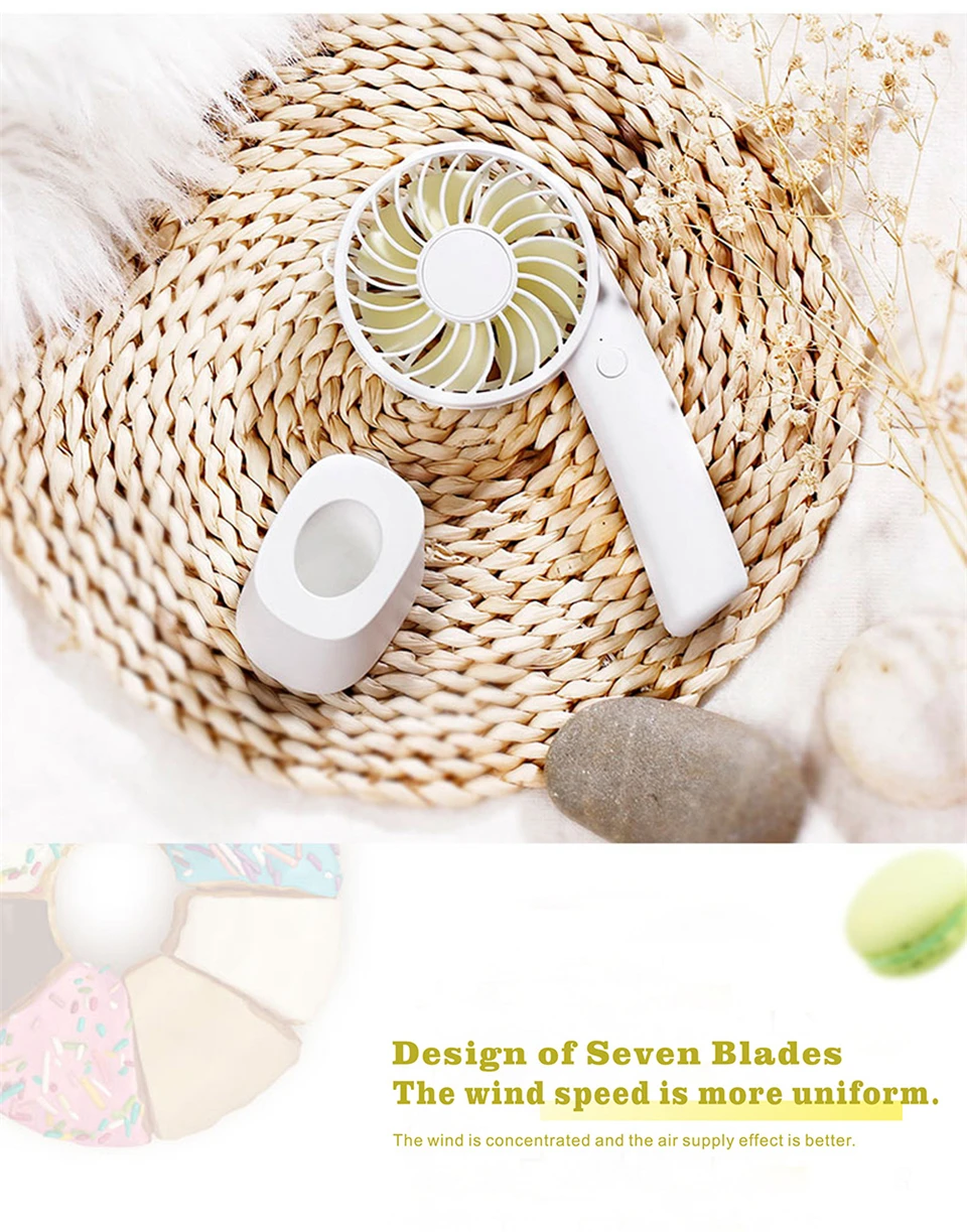 Electric Mini USB Fan Battery Portable Arctic Air Cooler Conditioner Handheld Air Cooling Fan Ventilator for Room Home with Base