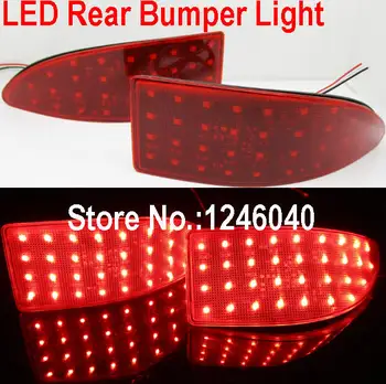 

One pair Red Lens 66LED Rear Bumper Reflector Tail light Brake lamp Stop Light for LEXUS 2006-2013 IS200D IS250 IS350