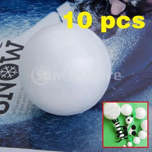

Free Shipping 10pcs 8cm White Modelling Craft Polystyrene Foam Balls Spheres