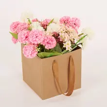 500 шт./лот изготовление размеров под заказ торта конфета, цветок упаковочный пакет из крафт-бумаги Бумага бонсай посылка цветочный горшок для растений переноска