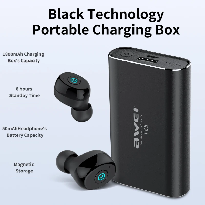 Awei T85 Tws Nirkabel Earbud Bluetooth 