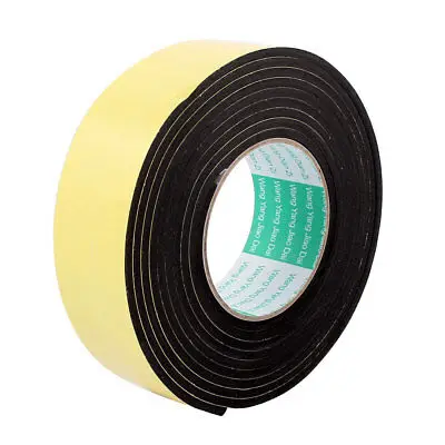 2 Pcs 45mmx4mm Sola cara cinta de esponja de espuma Pegamento Adhesivo Pegatina Tira 10 ft approx. 3.05 m 