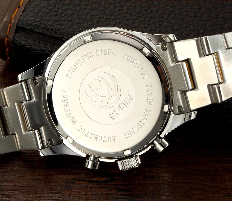 Роскошный бренд BOQIN Мужские кварцевые часы простые модные деловые водонепроницаемые часы мужские наручные часы с календарем Reloj Hombre